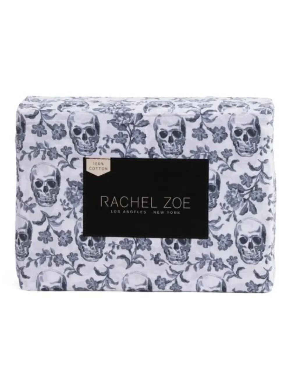 RACHEL ZOE Cotton Girly Skull Sheet Set
